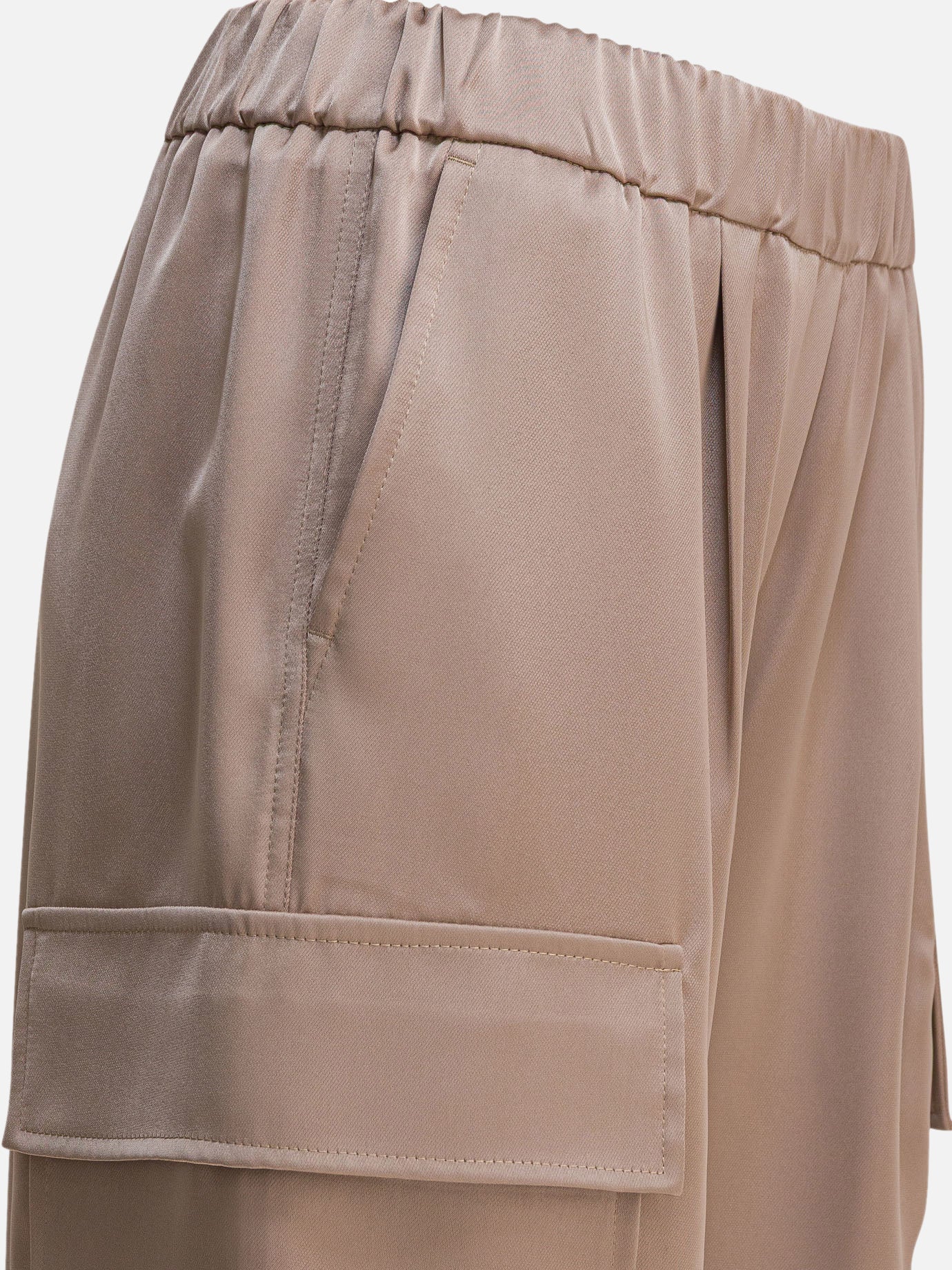 Cargo & parachute trousers Solid colour Beige - Semper Women | PDP | VIETTI Online Store | Zoom-Modal_4
