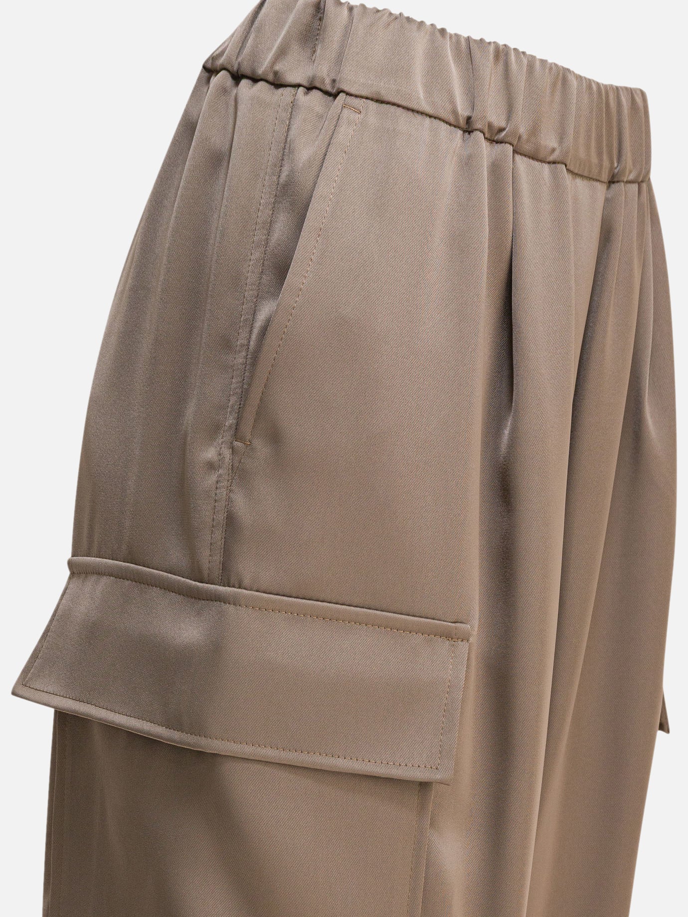 Cargo & parachute trousers Solid colour Beige - Semper Women | PDP | VIETTI Online Store | Zoom-Modal_4