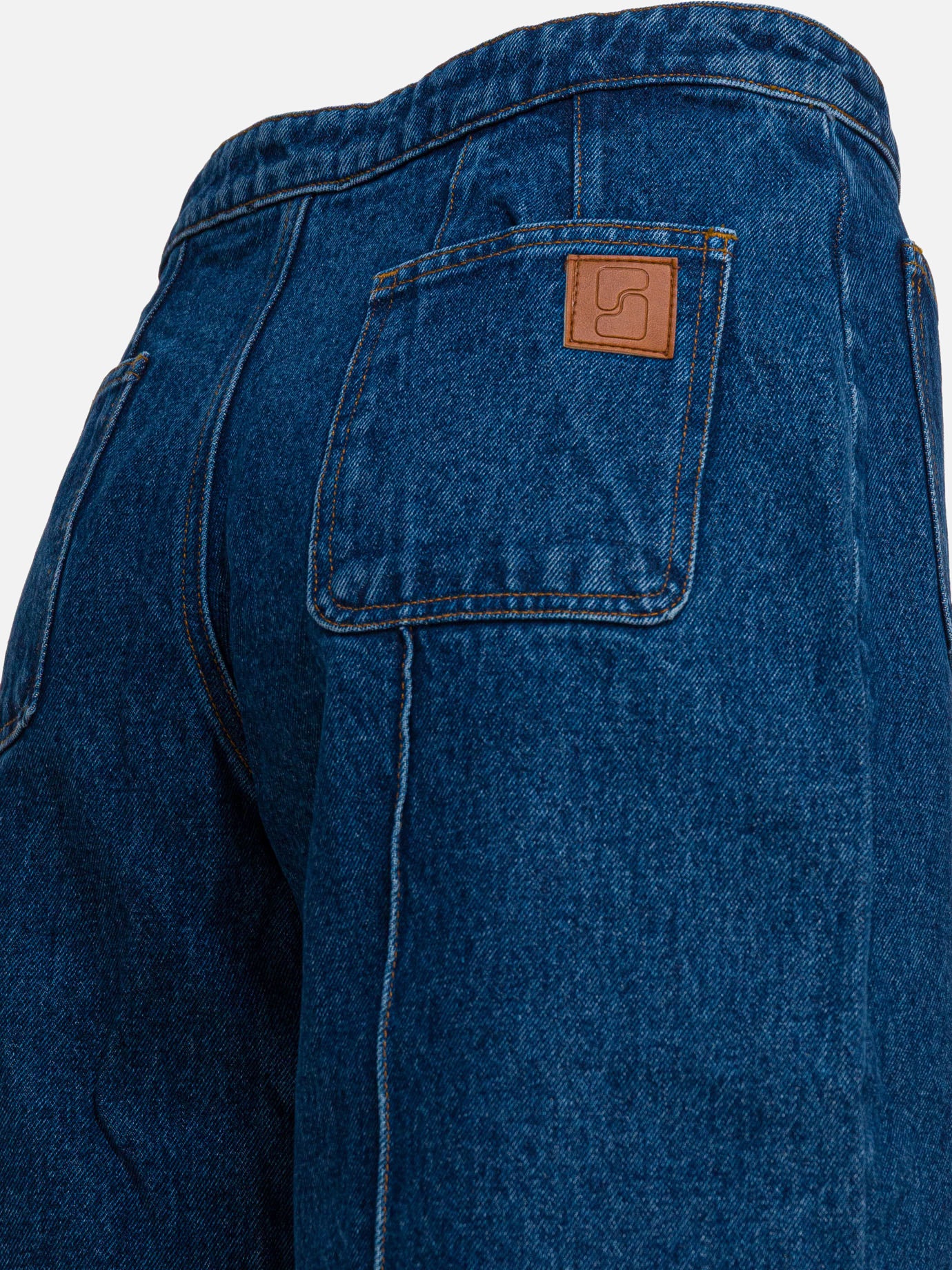 Wide-leg jeans Solid colour Blue - Soeur Women | PDP | VIETTI Online Store | Zoom-Modal_4