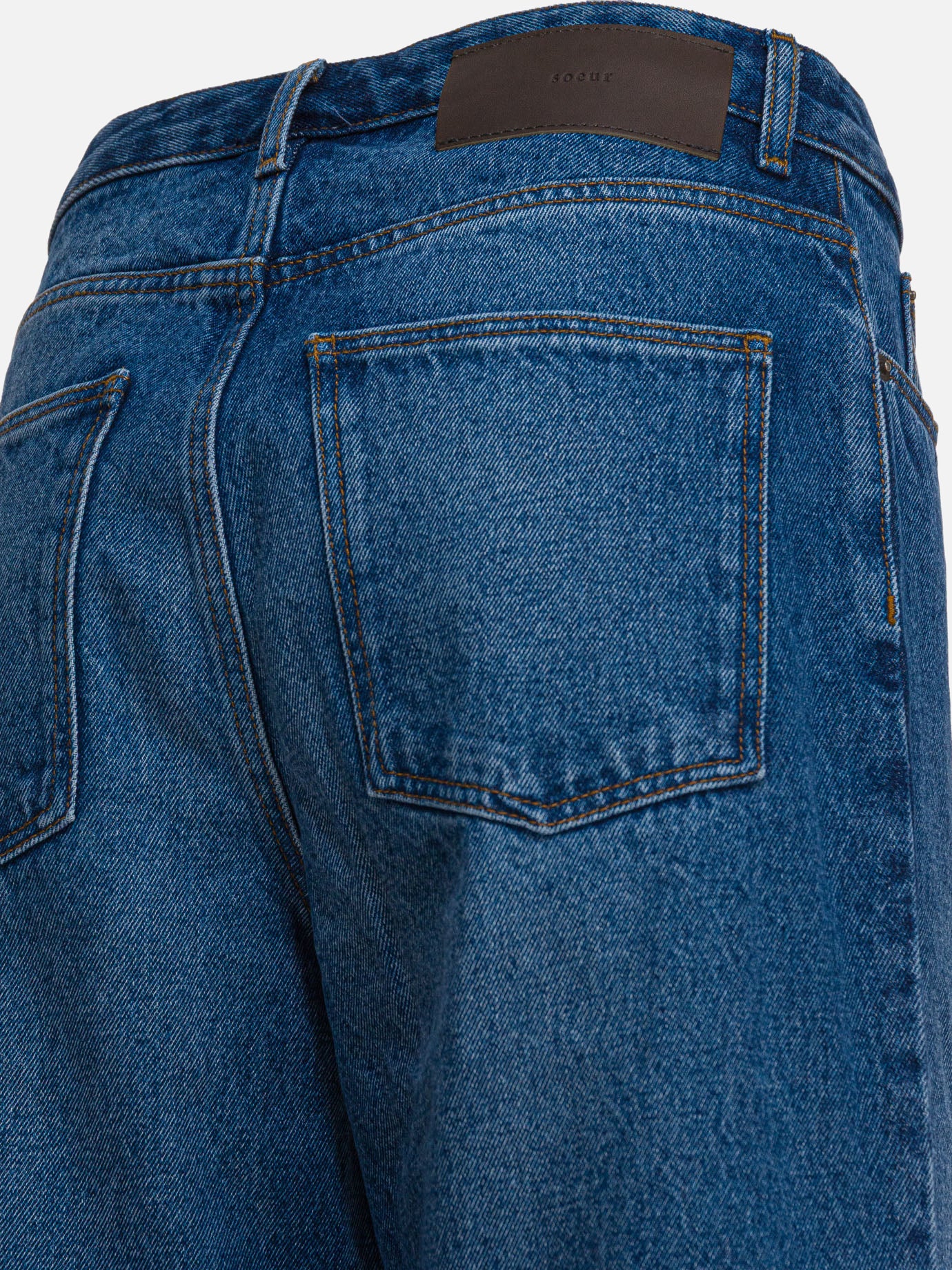 Wide-leg jeans Solid colour Blue - Soeur Women | PDP | VIETTI Online Store | Zoom-Modal_4