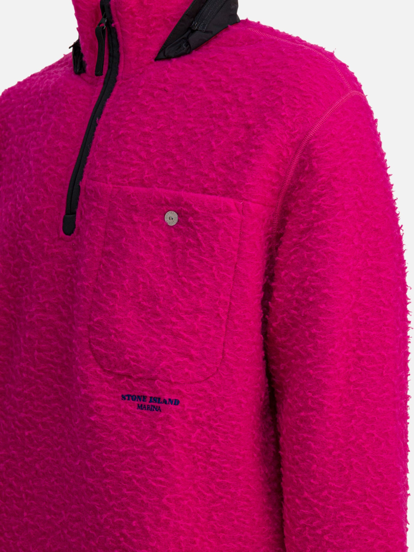 Half zip sweatshirts Logo Fuchsia - Stone Island Men | PDP | VIETTI Online Store | Zoom-Modal_4