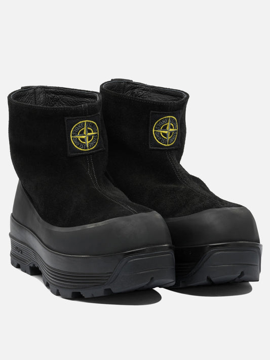 Rain boots 100% calf leather - 100% rubber Black - Stone Island Men | PDP | VIETTI Online Store | 2
