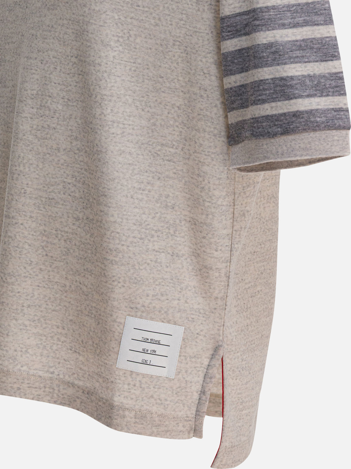 Thom Browne Wool T-shirt "4Bar" Grey