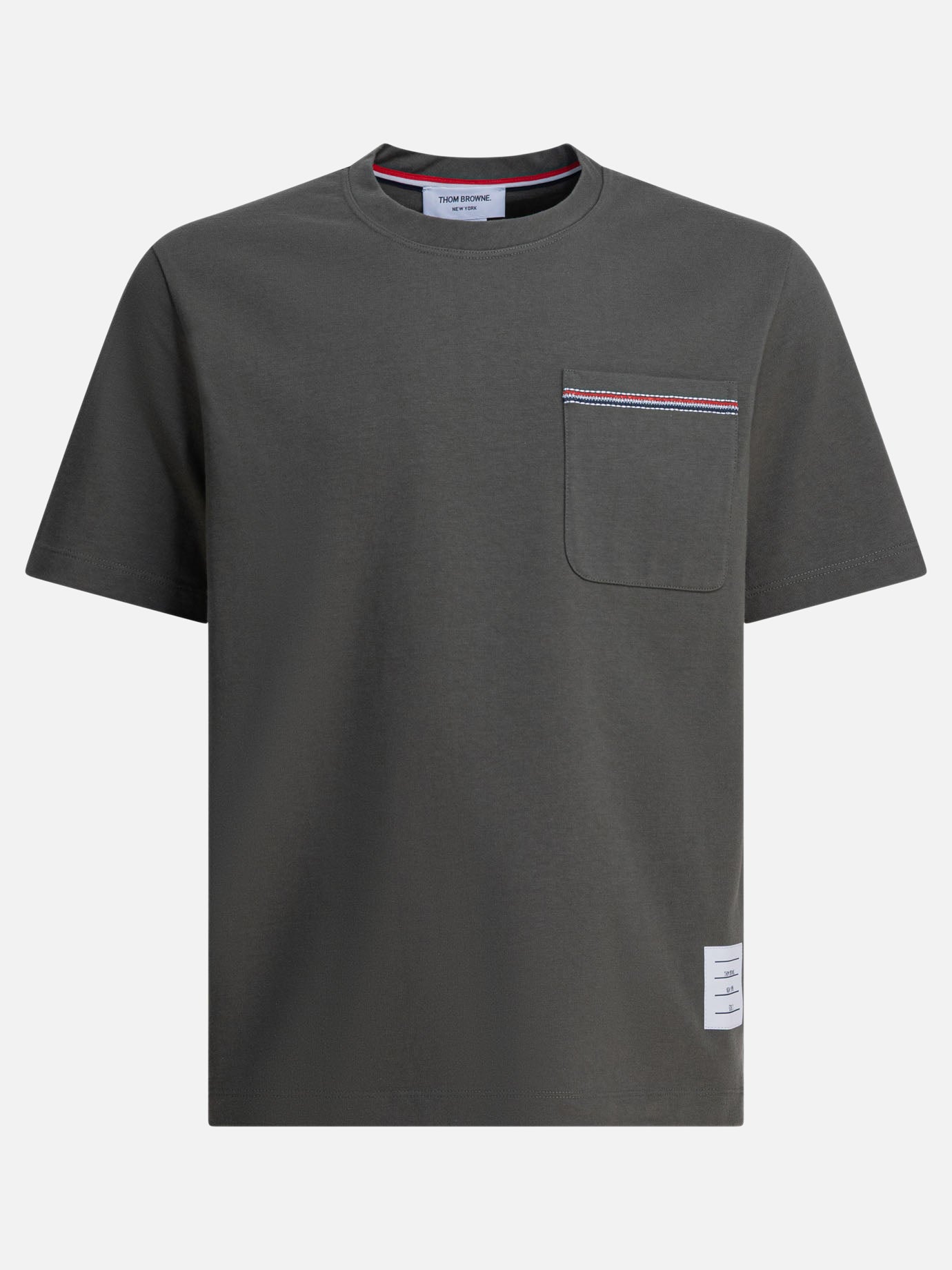 Thom Browne T-shirt with pocket Green Men VIETTI Online Store