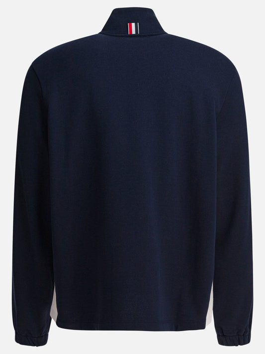 Half zip sweatshirts Logo Blue - Thom Browne Men | PLP | VIETTI Online Store | 2
