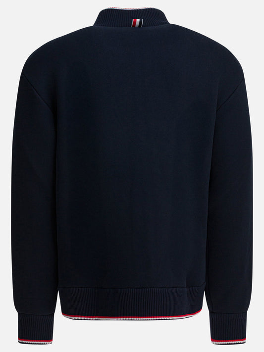 Full zip sweatshirts Solid colour Blue - Thom Browne Men | PDP | VIETTI Online Store | 2
