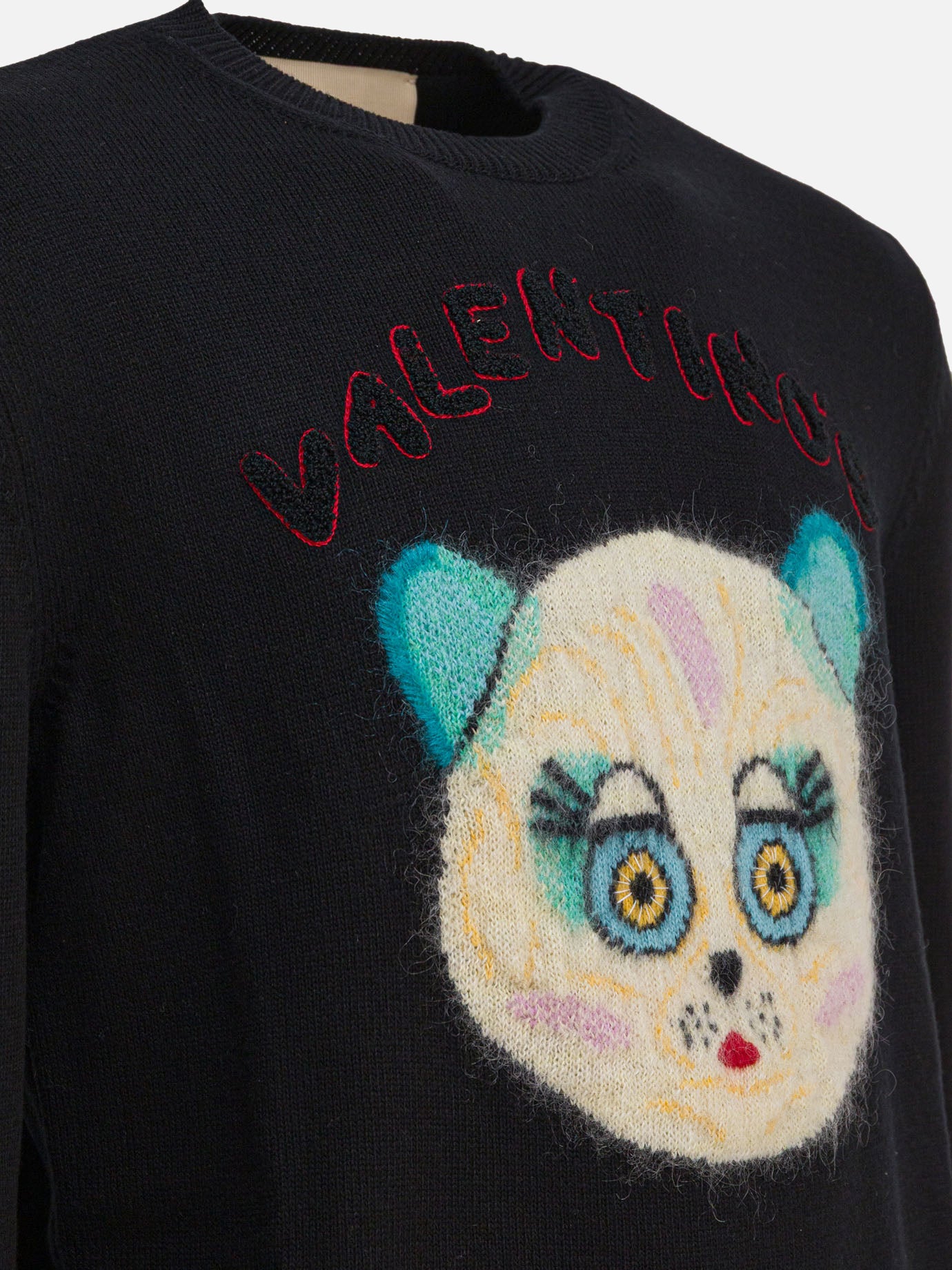 Crewneck sweaters Embroidered Black - Valentino Men | PDP | VIETTI Online Store | Zoom-Modal_4