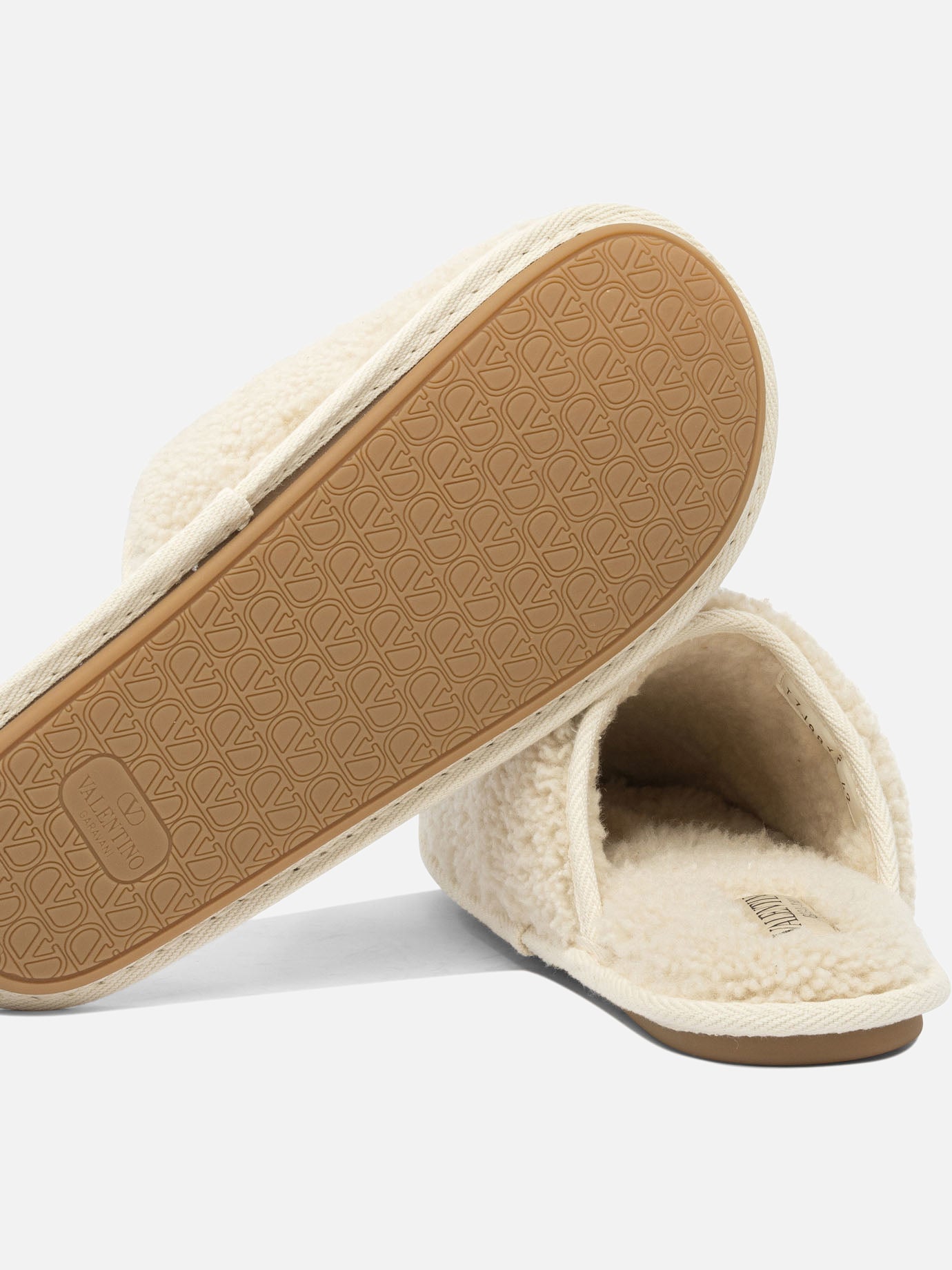 Slides 100% polyester - 100% rubber Beige - Valentino Garavani Men | PDP | VIETTI Online Store | Zoom-Modal_5