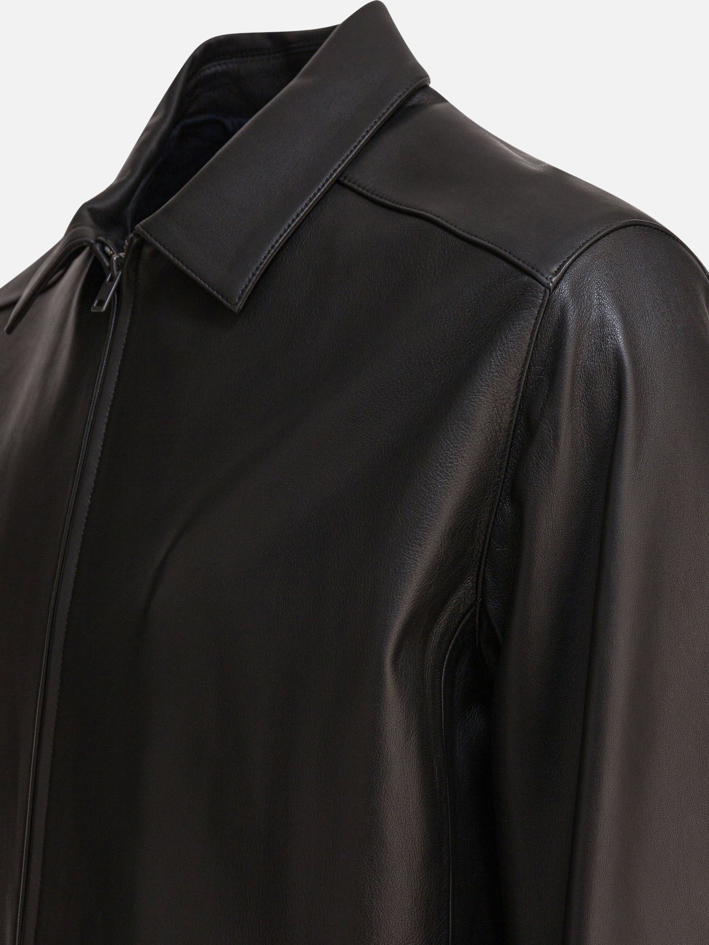 Leather jackets Solid colour Black - Vince Men | PDP | VIETTI Online Store | Zoom-Modal_4