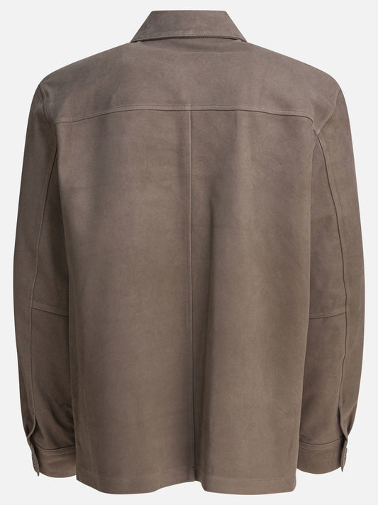 Leather jackets Solid colour Grey - Vince Men | PLP | VIETTI Online Store | 2