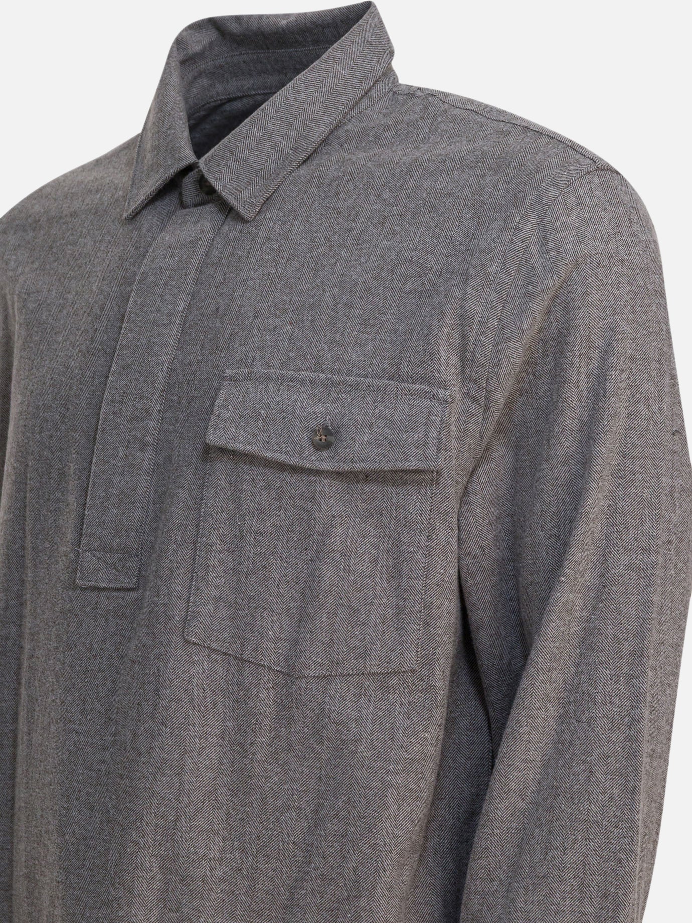 Camicie casual Herringbone Grigio - Vince Uomo | PDP | VIETTI Online Store | Zoom-Modal_4