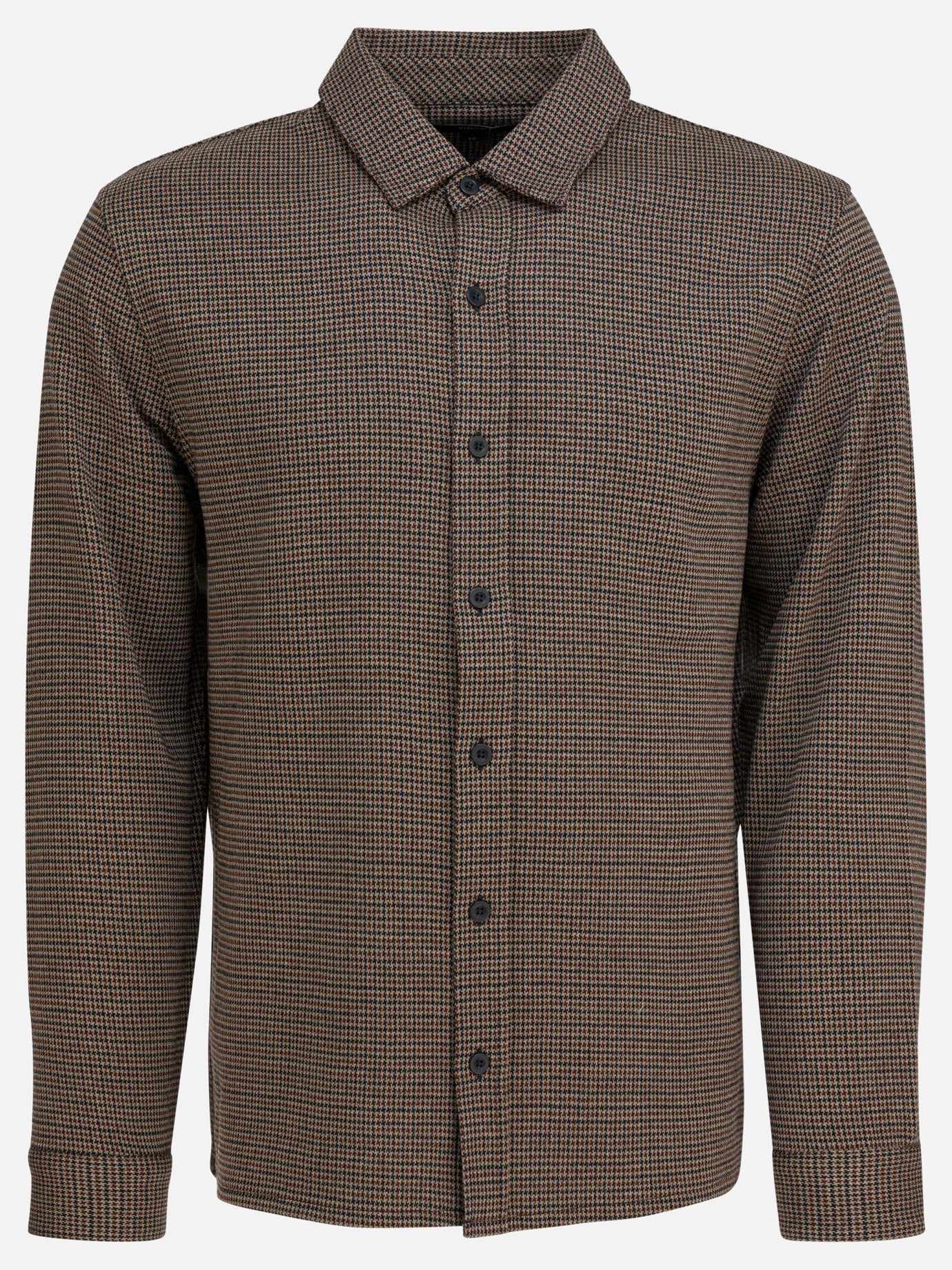 Vince Houndstooth Cotton-Blend Button-Down Men Shirt Vince Houndstooth Cotton-Blend Button-Down Men Shirt