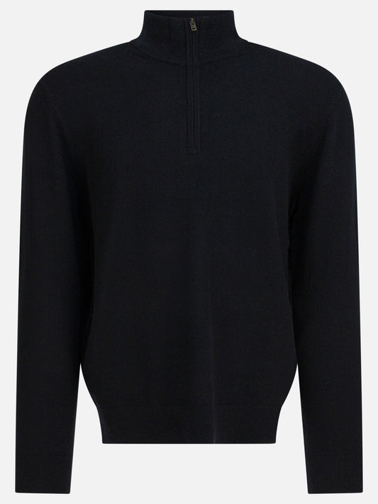 Vince Cashmere sweater with half zipper Black