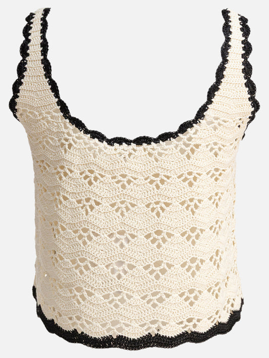 Tank tops Textured knit Beige - Zimmermann Women | PLP | VIETTI Online Store | 2