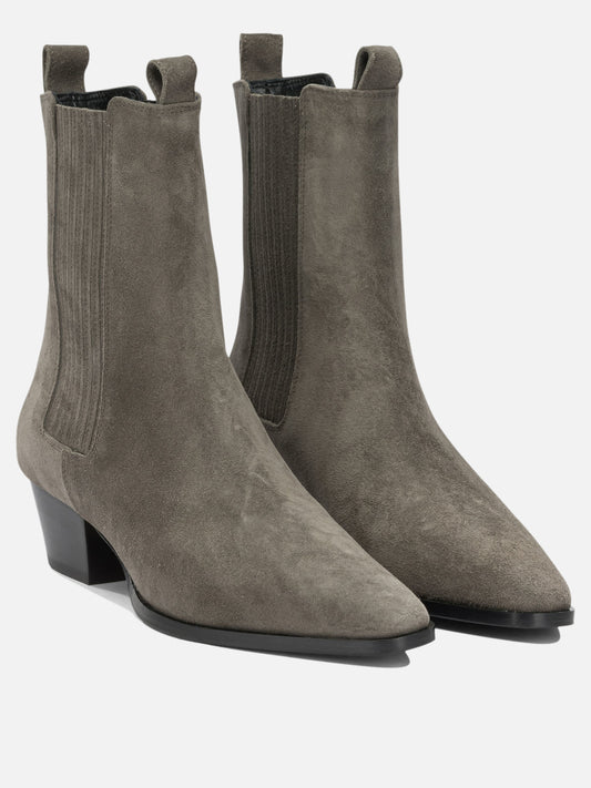 Aeyde "Agata" Pull-On Ankle Boots Beige