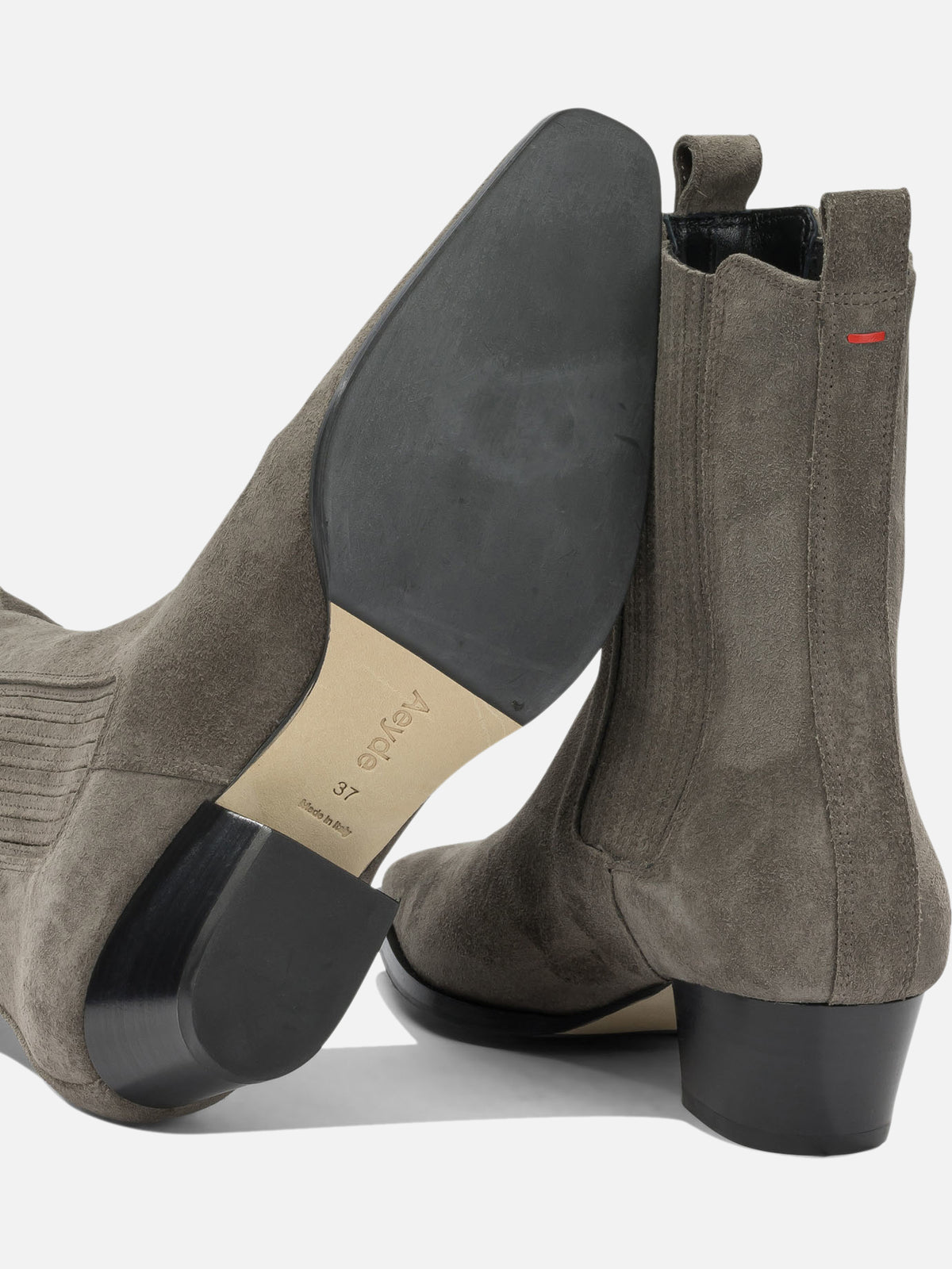 Aeyde "Agata" Pull-On Ankle Boots Beige