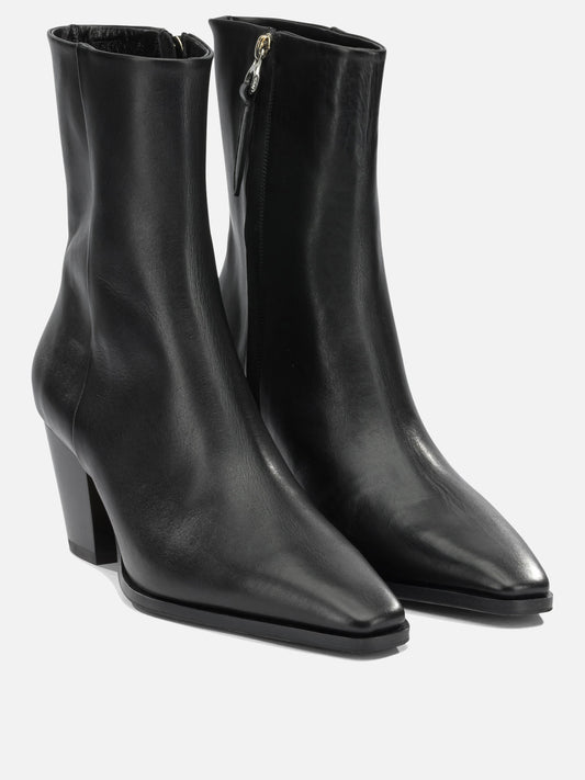 Zipped boots 100% calf leather - 70% cow leather 30% rubber Black - Aeyde Women | PLP | VIETTI Online Store | 2