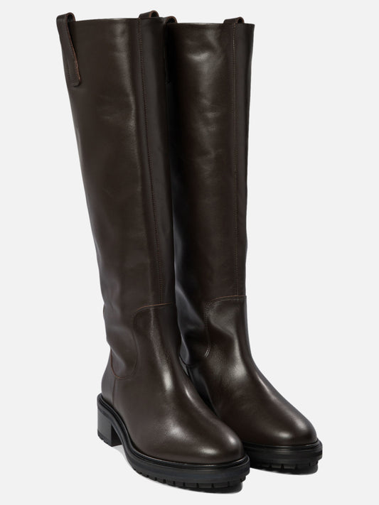 Knee-high 100% calf leather - 100% tread rubber Brown - Aeyde Women | PLP | VIETTI Online Store | 2