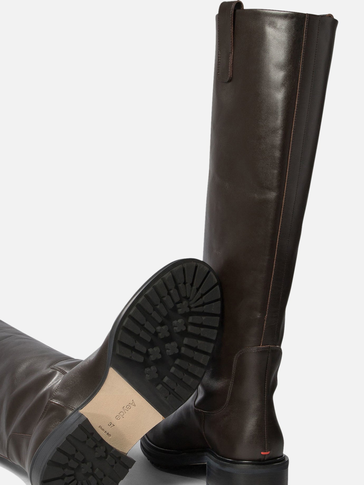 Knee-high 100% calf leather - 100% tread rubber Brown - Aeyde Women | PDP | VIETTI Online Store | Zoom-Modal_5