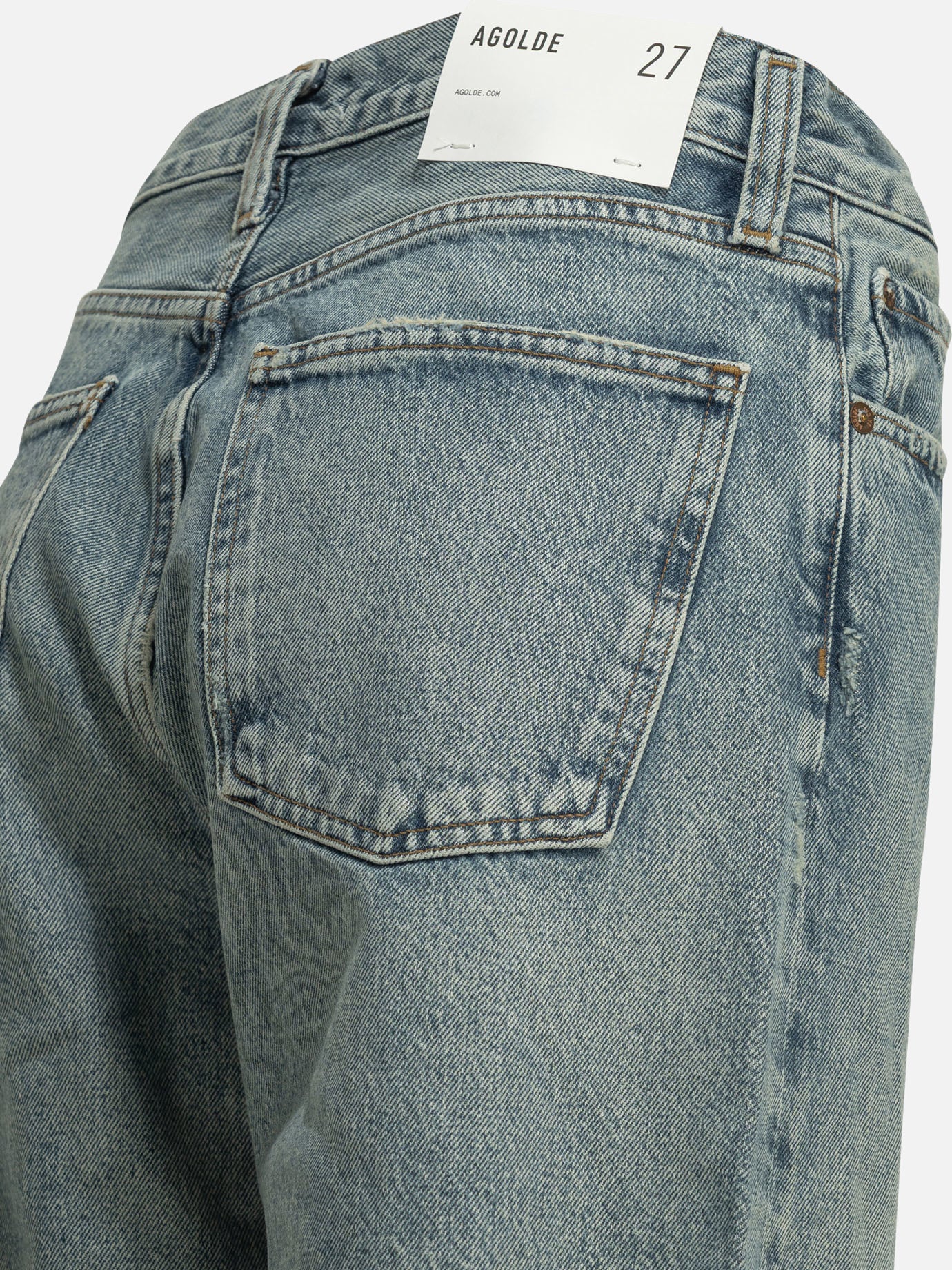Wide-leg jeans Solid colour Light blue - Agolde Women | PDP | VIETTI Online Store | Zoom-Modal_4