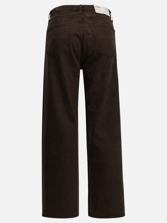 Wide-leg jeans Solid colour Brown - Agolde Women | PLP | VIETTI Online Store | 2