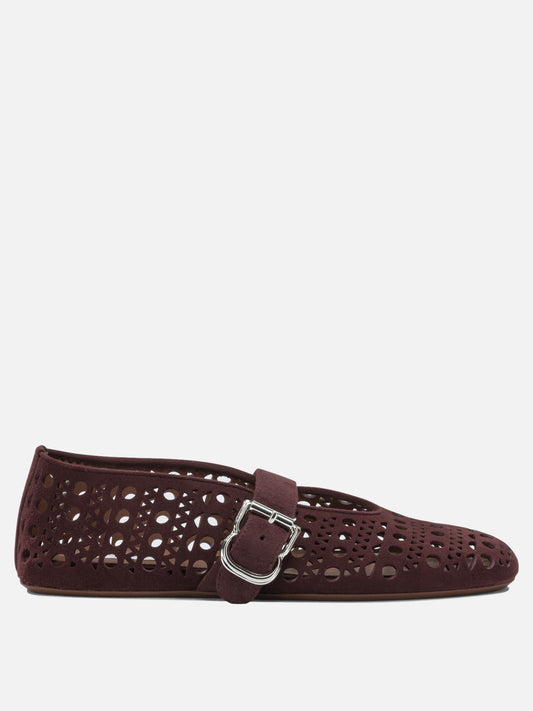 Alaïa "Vienne" Mary Jane ballet flats Bordeaux