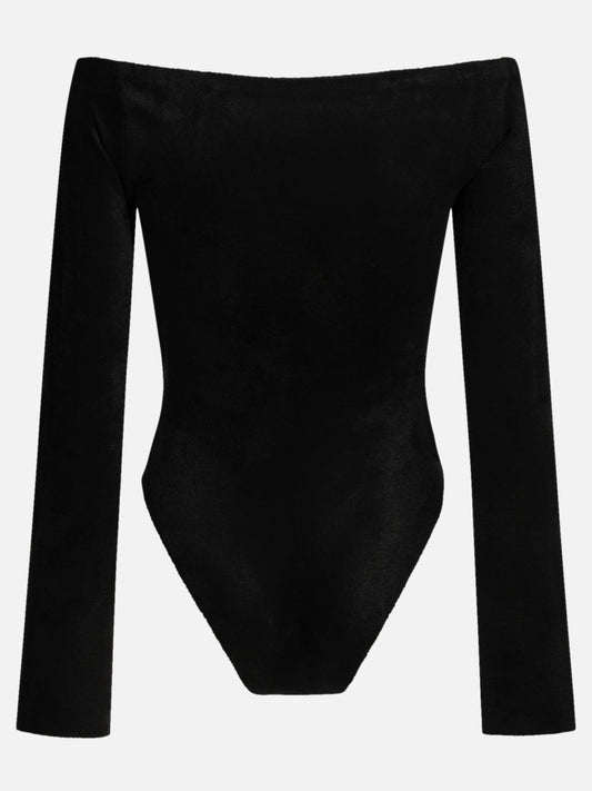 Alaïa Velvet Shaping Bodysuit Black