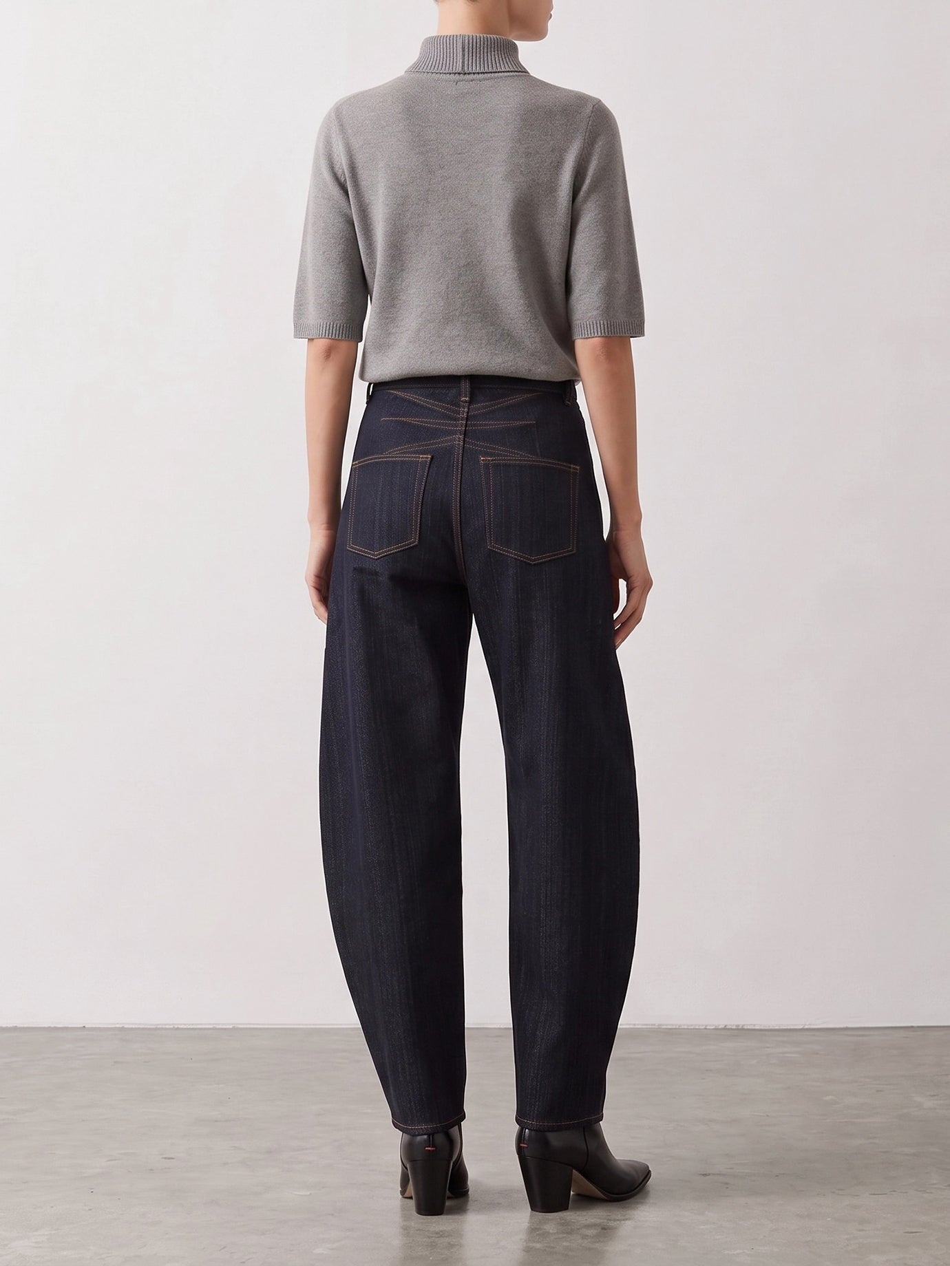 Wide-leg jeans Solid colour Blue - Alaïa Women | PDP | VIETTI Online Store | Zoom-Modal_6