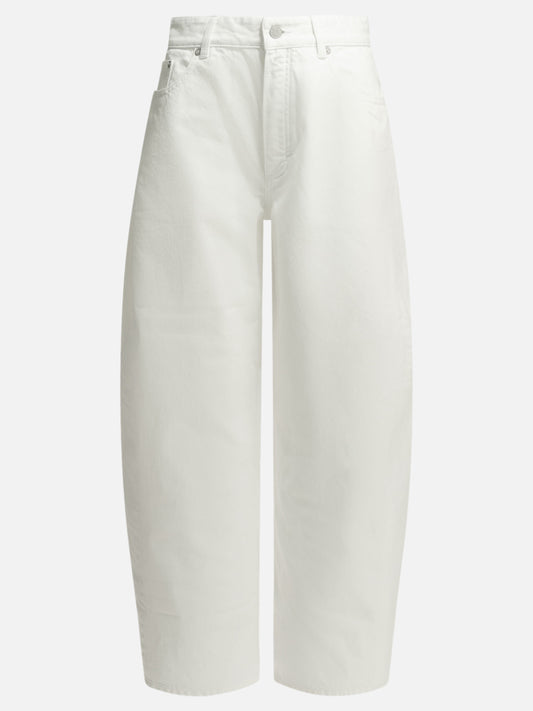 Alaïa "Rodeo" Wide-Leg Jeans White