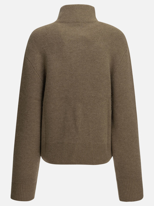 Almada Label "Dana" Half-Zip Sweater Brown