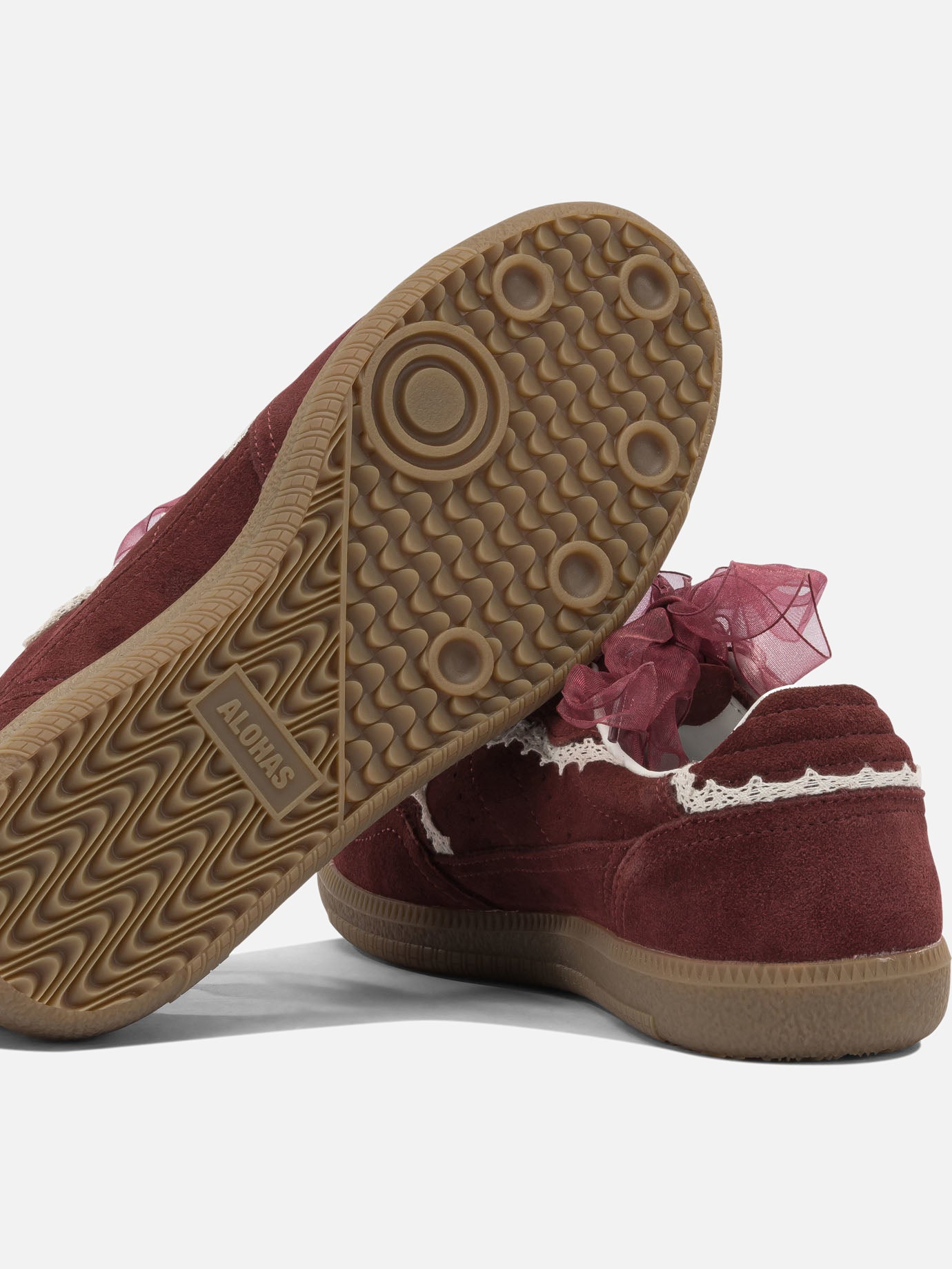 Low top sneakers 100% cow leather - 100% rubber Bordeaux - Alohas Women | PDP | VIETTI Online Store | Zoom-Modal_5
