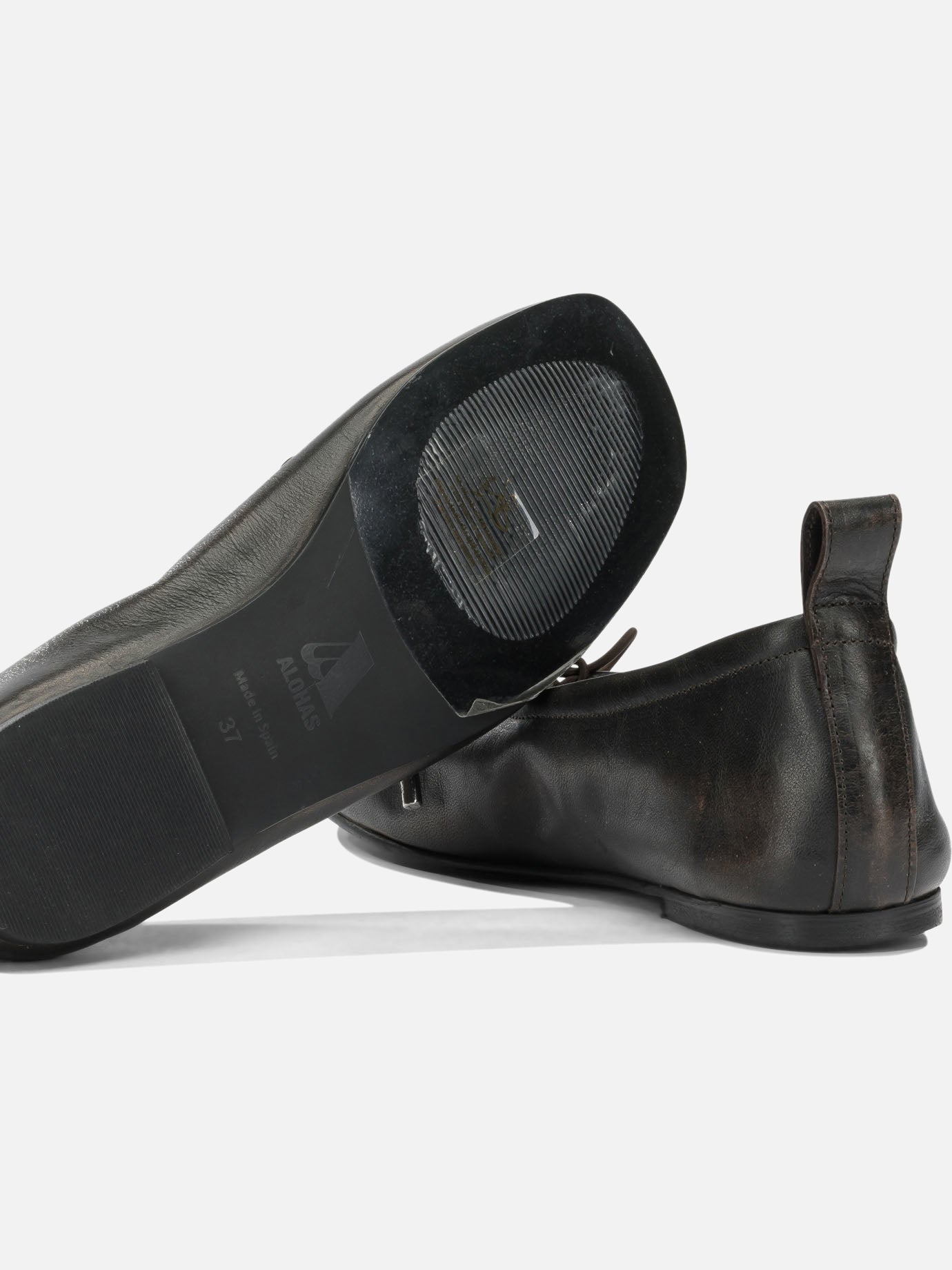 Classic ballet flats 100% cow leather - 100% cuerolite Brown - Alohas Women | PDP | VIETTI Online Store | Zoom-Modal_5