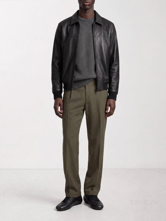 Leather jackets Solid colour Black - Altum Men | PLP | VIETTI Online Store | 2