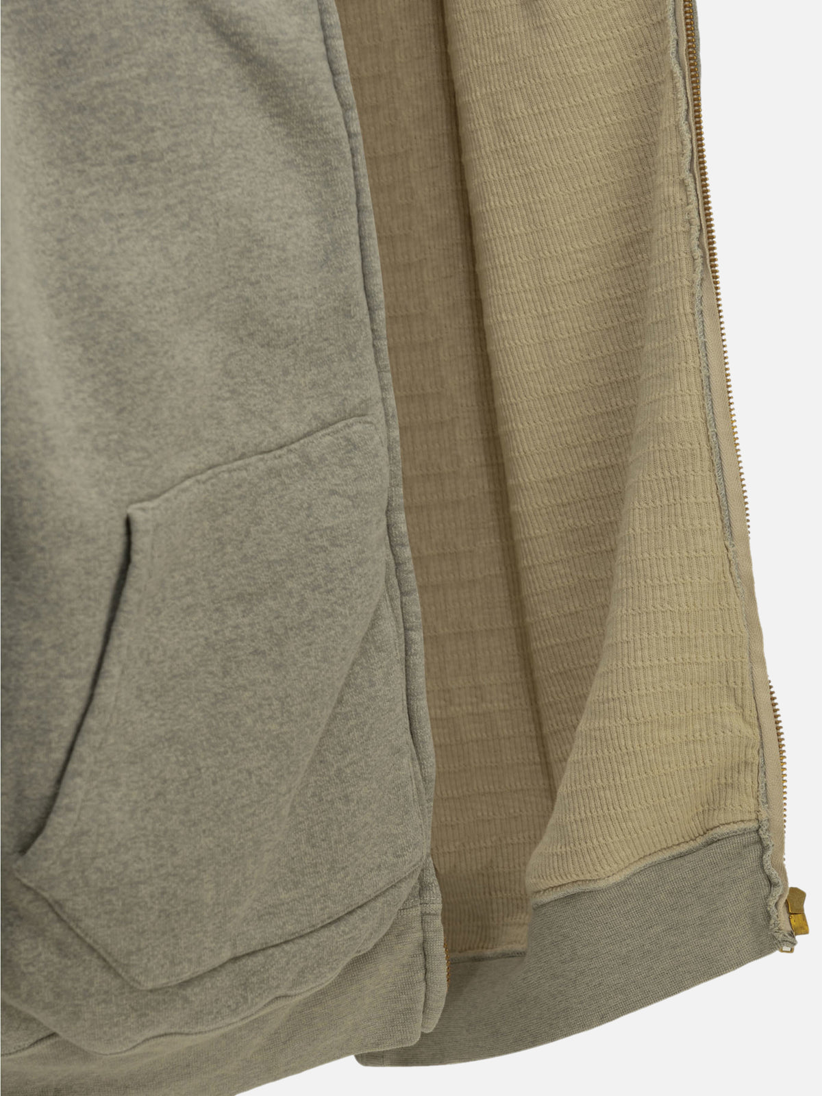 A.Presse "Vintage Parka" Zip-Up Sweatshirt Grey
