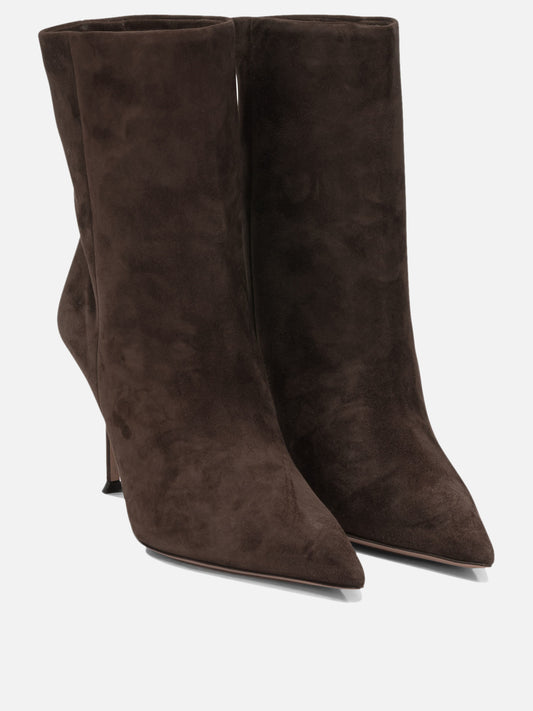 Zipped boots 100% calf leather - 100% calf leather Brown - Aquazzura Women | PLP | VIETTI Online Store | 2