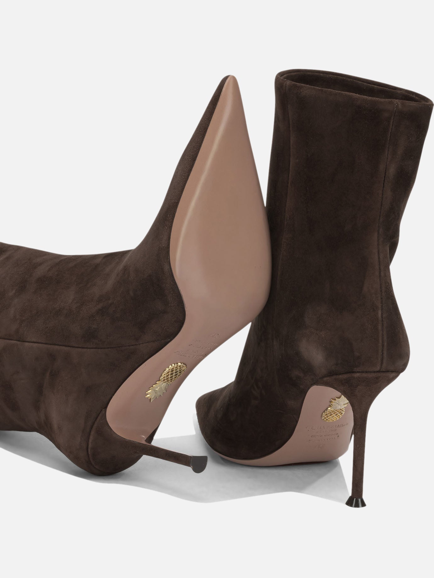Zipped boots 100% calf leather - 100% calf leather Brown - Aquazzura Women | PDP | VIETTI Online Store | Zoom-Modal_5