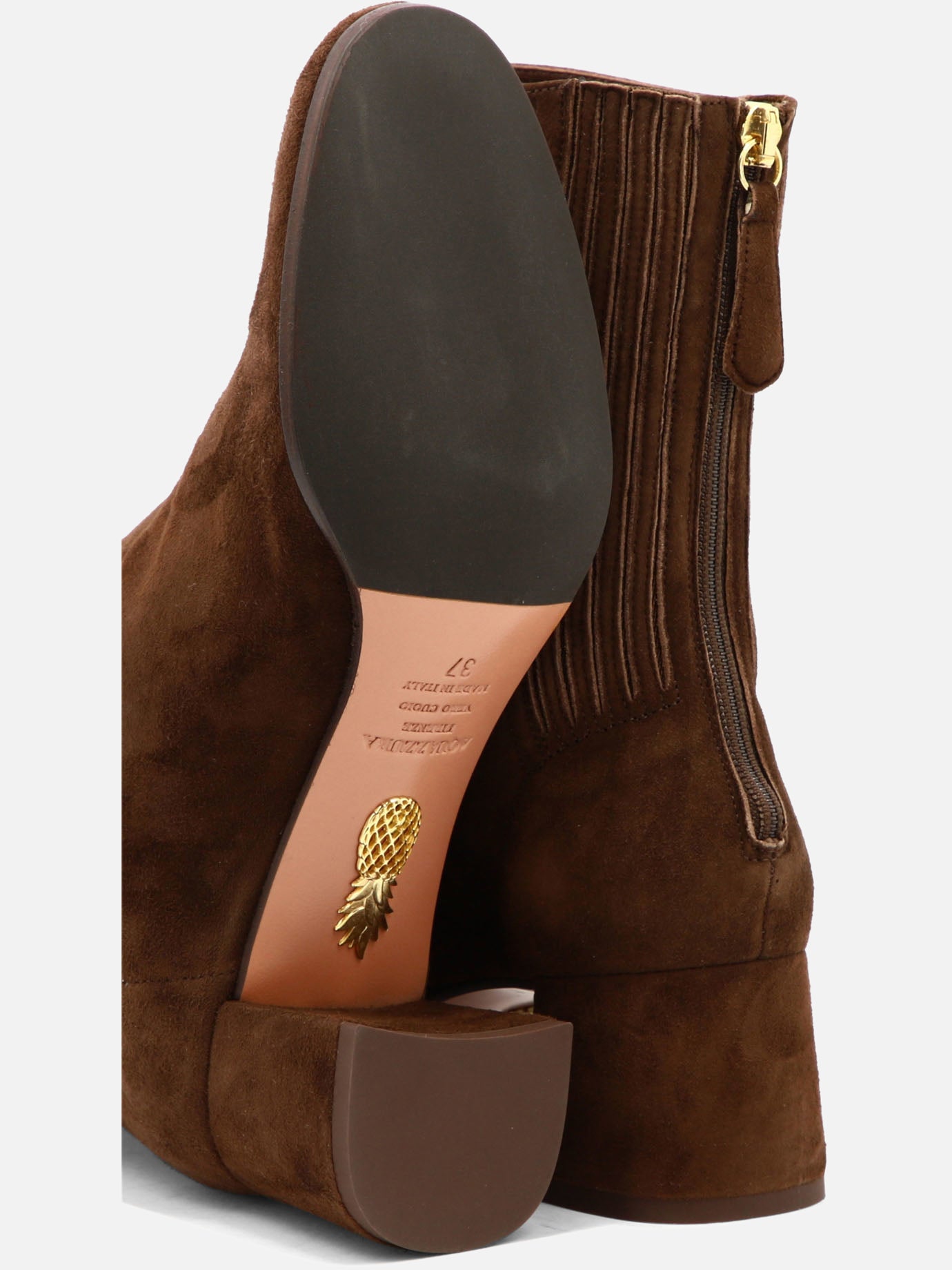 Zipped boots 95% lamb leather 5% polyester - 100% calf leather Brown - Aquazzura Women | PDP | VIETTI Online Store | Zoom-Modal_5