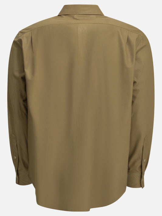 Auralee Casual leather shirt Beige