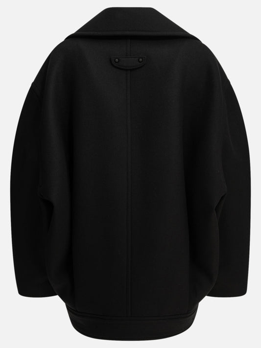 Balenciaga "Cocoon" Short Coat Black