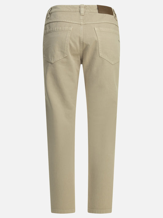 Straight-leg jeans Solid colour Beige - Brunello Cucinelli Women | PLP | VIETTI Online Store | 2