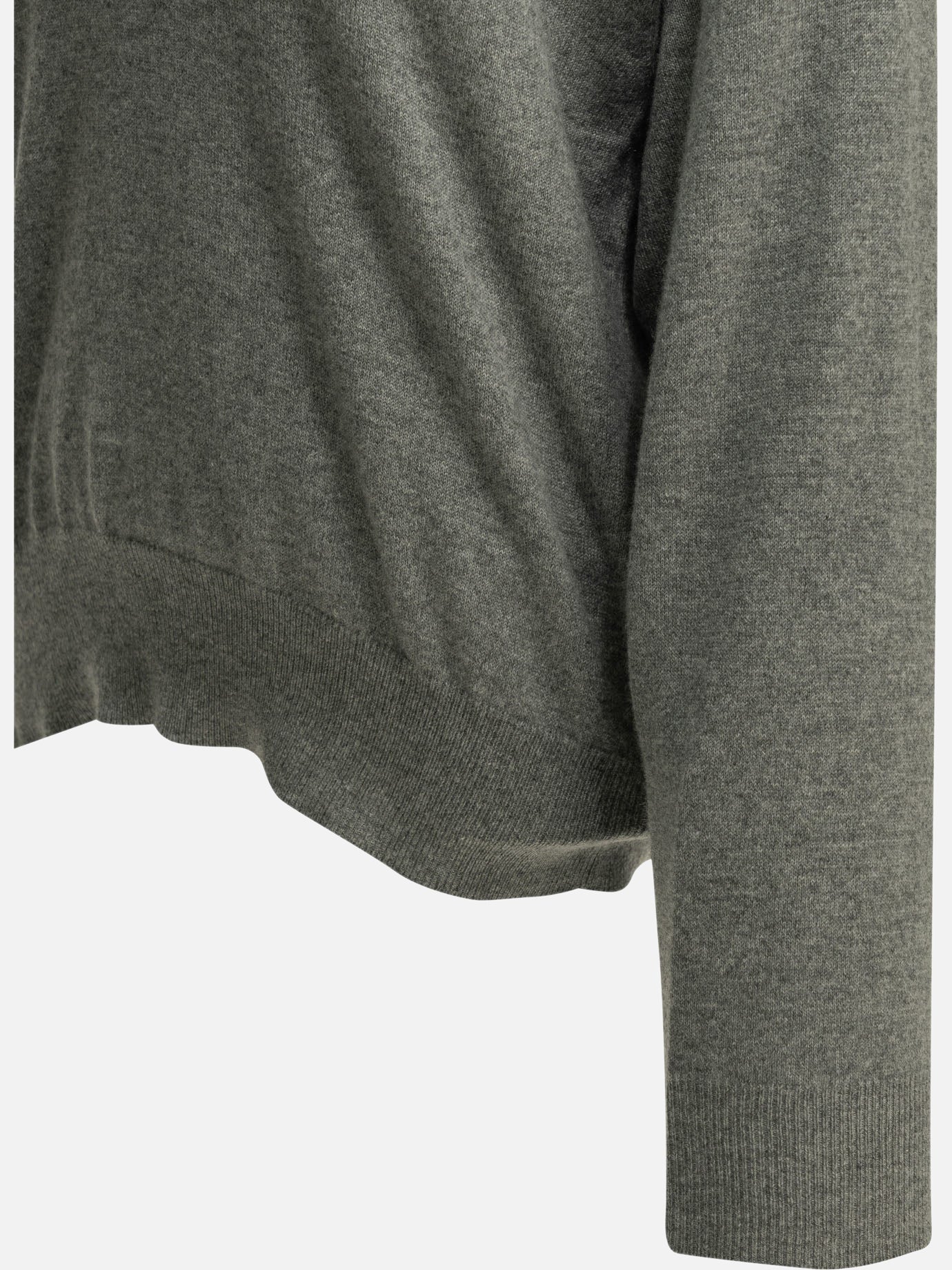 V neck sweaters Solid colour Grey - Brunello Cucinelli Women | PDP | VIETTI Online Store | Zoom-Modal_6