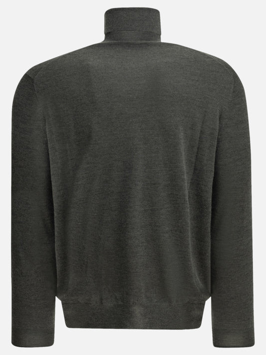 Brunello Cucinelli Cashmere and silk turtleneck sweater Grey