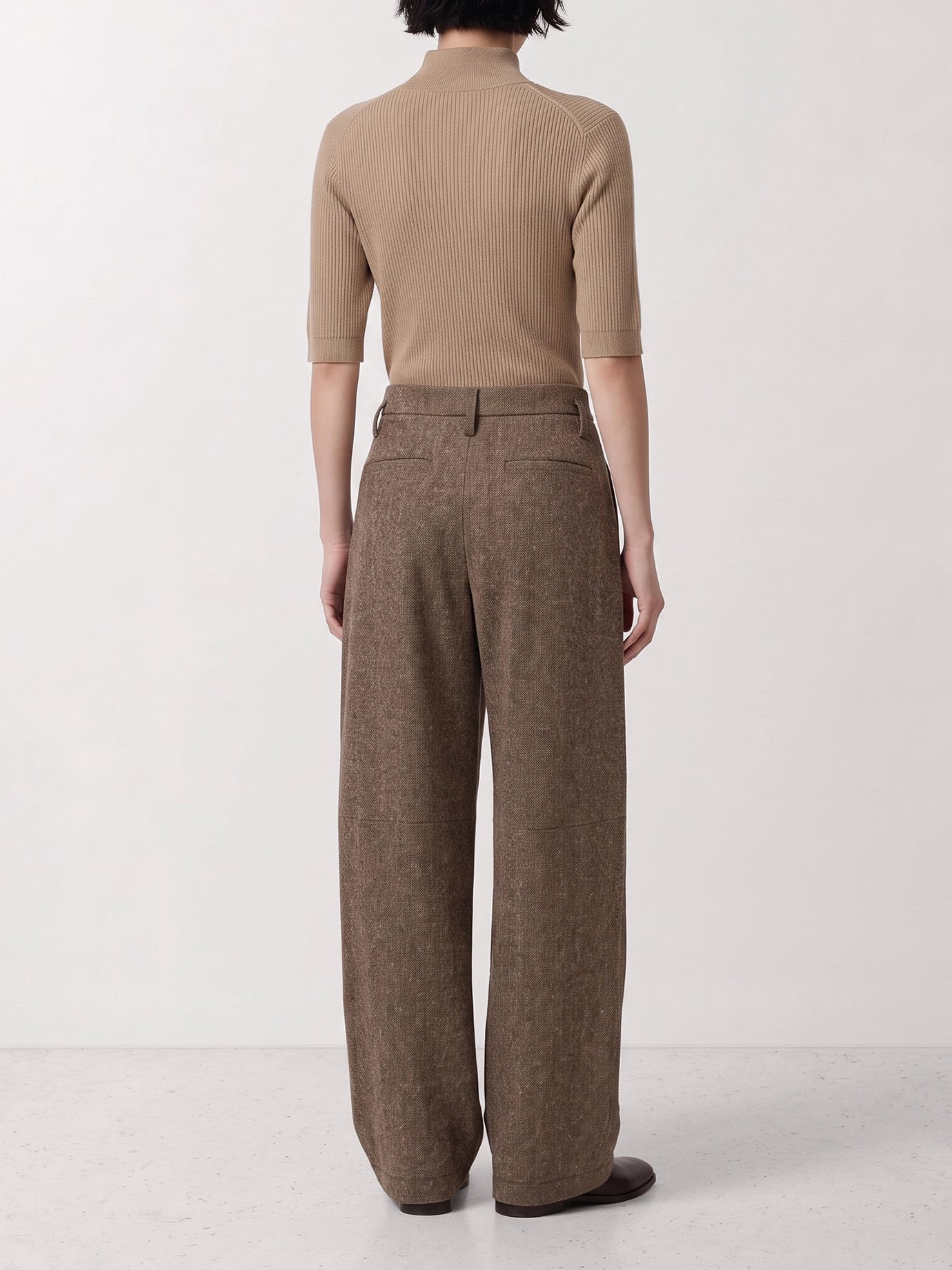Pantaloni sartoriali Solid colour Marrone - Brunello Cucinelli Donna | PDP | VIETTI Online Store | Zoom-Modal_6