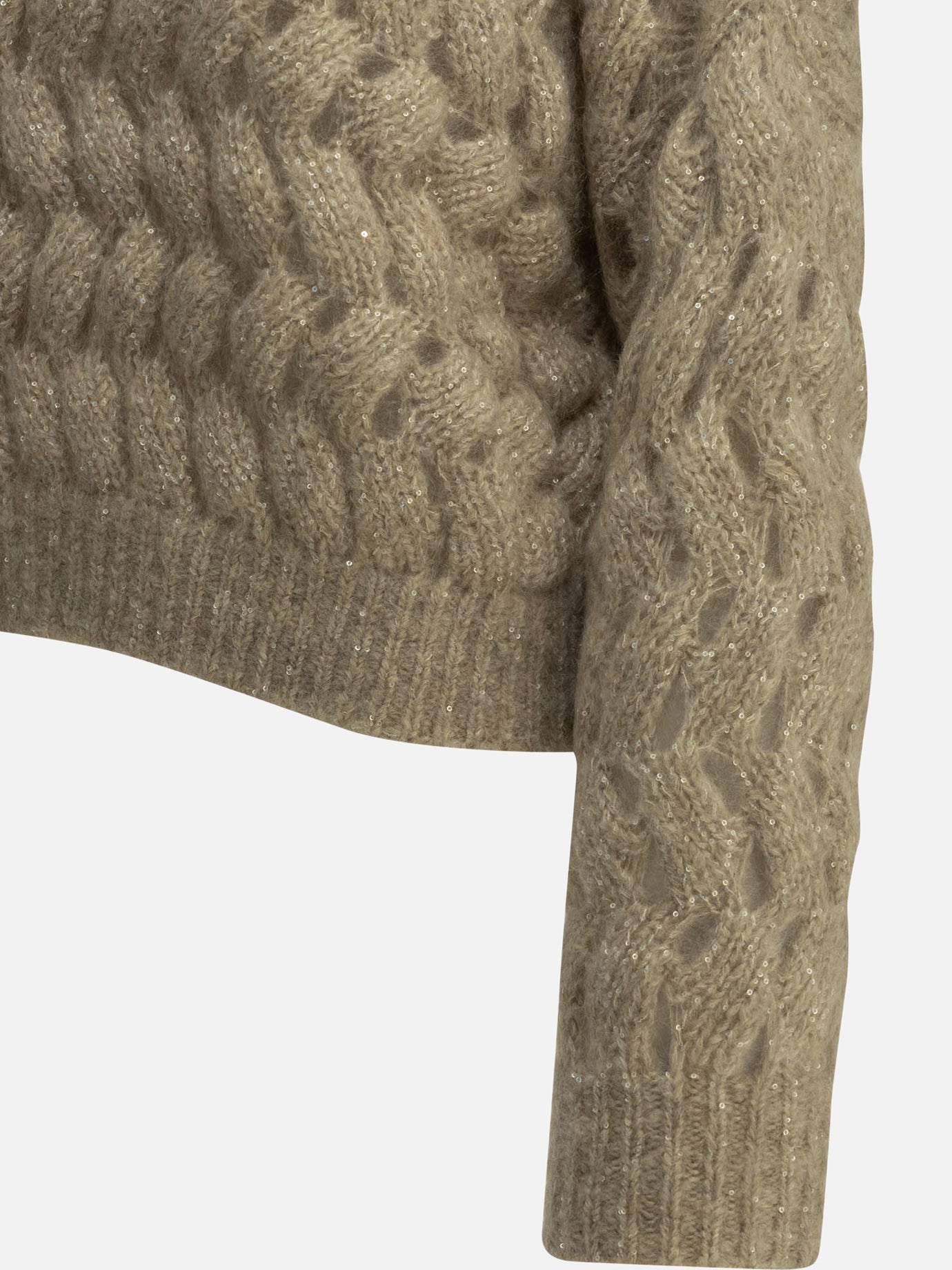 Crewneck sweaters Textured knit Beige - Brunello Cucinelli Women | PDP | VIETTI Online Store | Zoom-Modal_6
