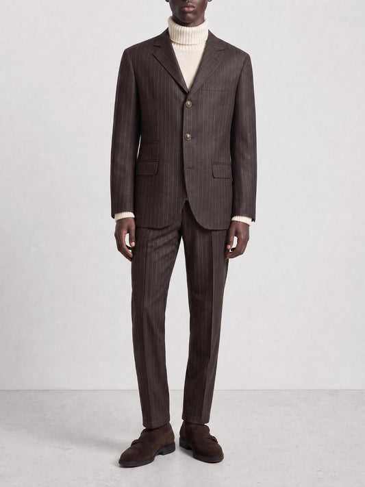 Completi formali Pinstriped Marrone - Brunello Cucinelli Uomo | PDP | VIETTI Online Store | 2