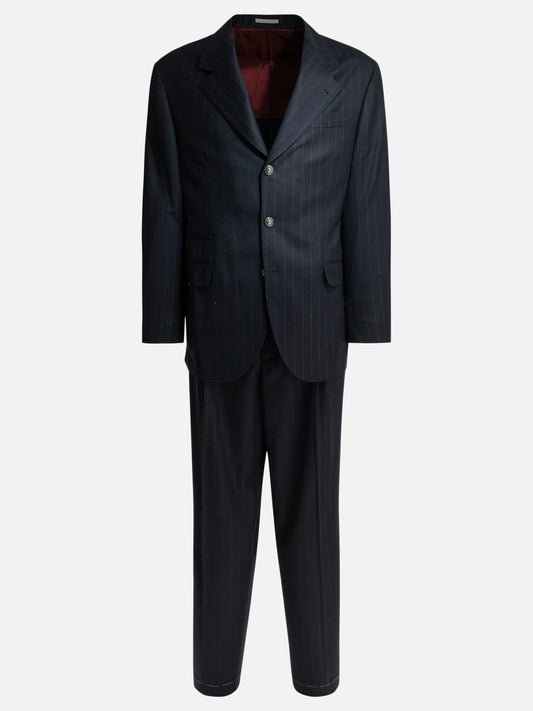 Brunello Cucinelli Formal pinstripe suit Blue