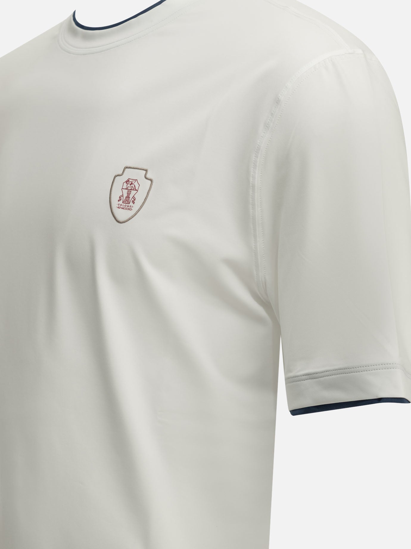 Crewneck t-shirts Logo White - Brunello Cucinelli Men | PDP | VIETTI Online Store | Zoom-Modal_6