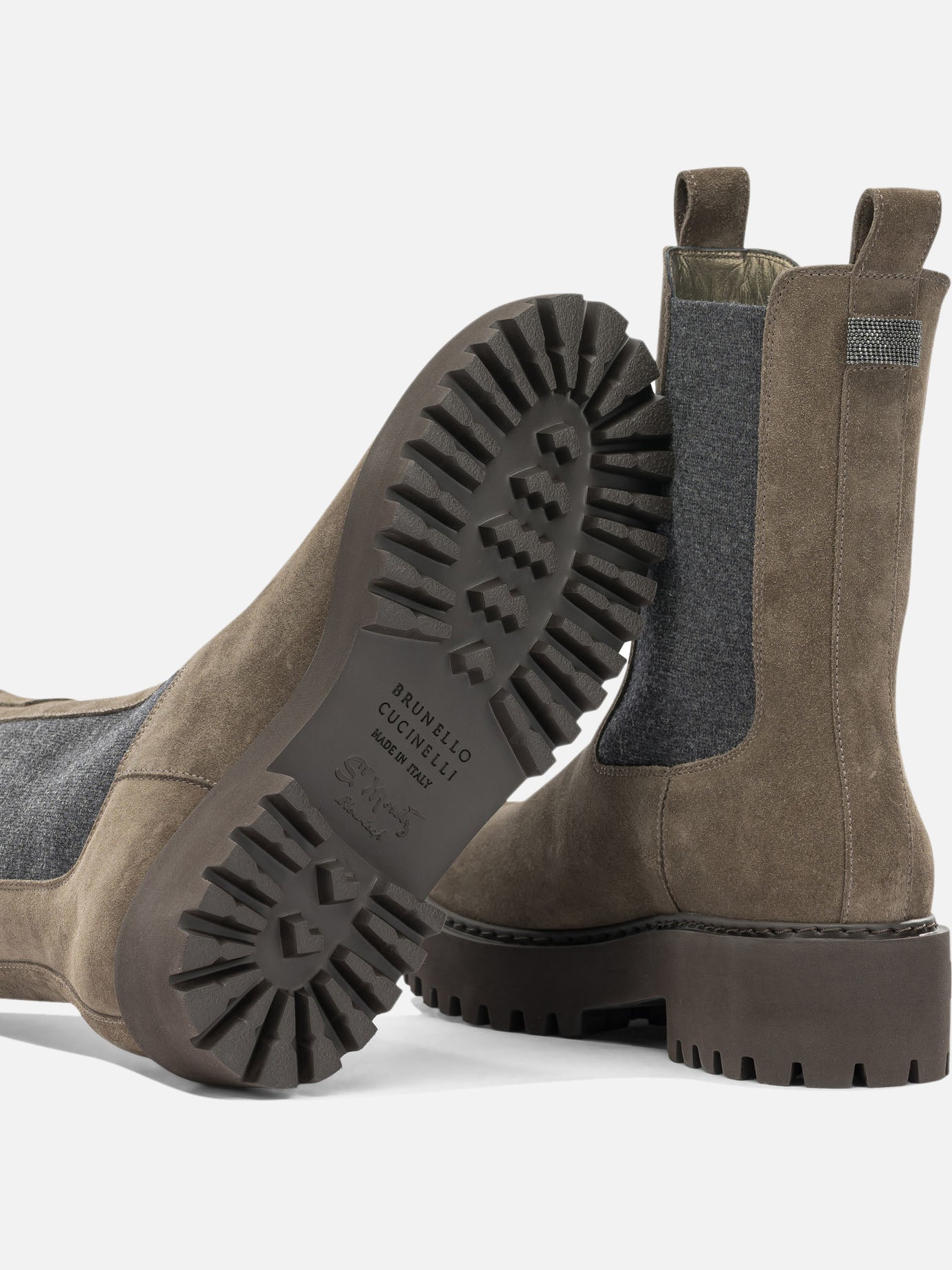 Pull-on boots 100% calf leather - 100% rubber Brown - Brunello Cucinelli Women | PDP | VIETTI Online Store | Zoom-Modal_5