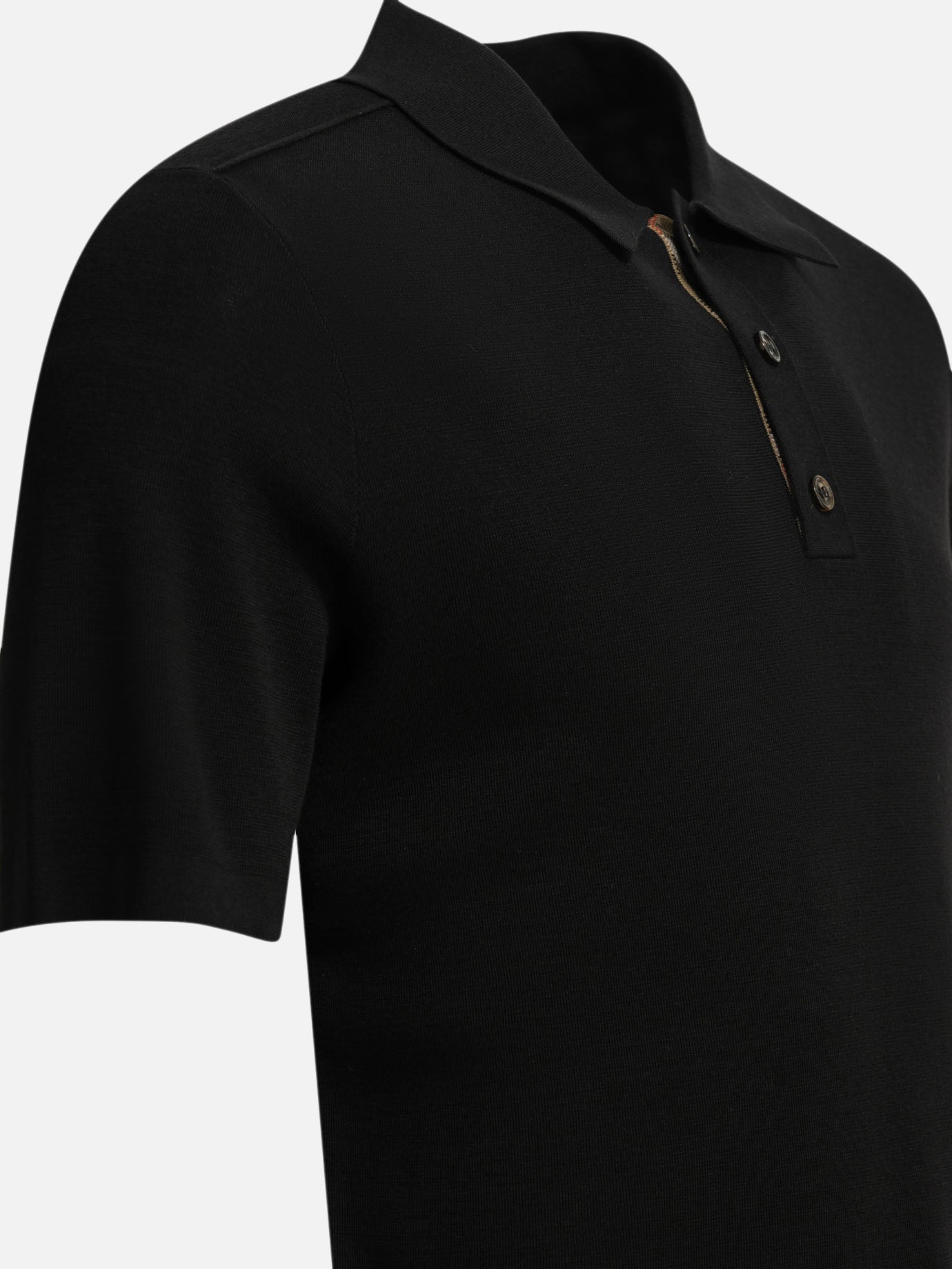Polo shirts with buttons Solid colour Black - Burberry Men | PDP | VIETTI Online Store | Zoom-Modal_4
