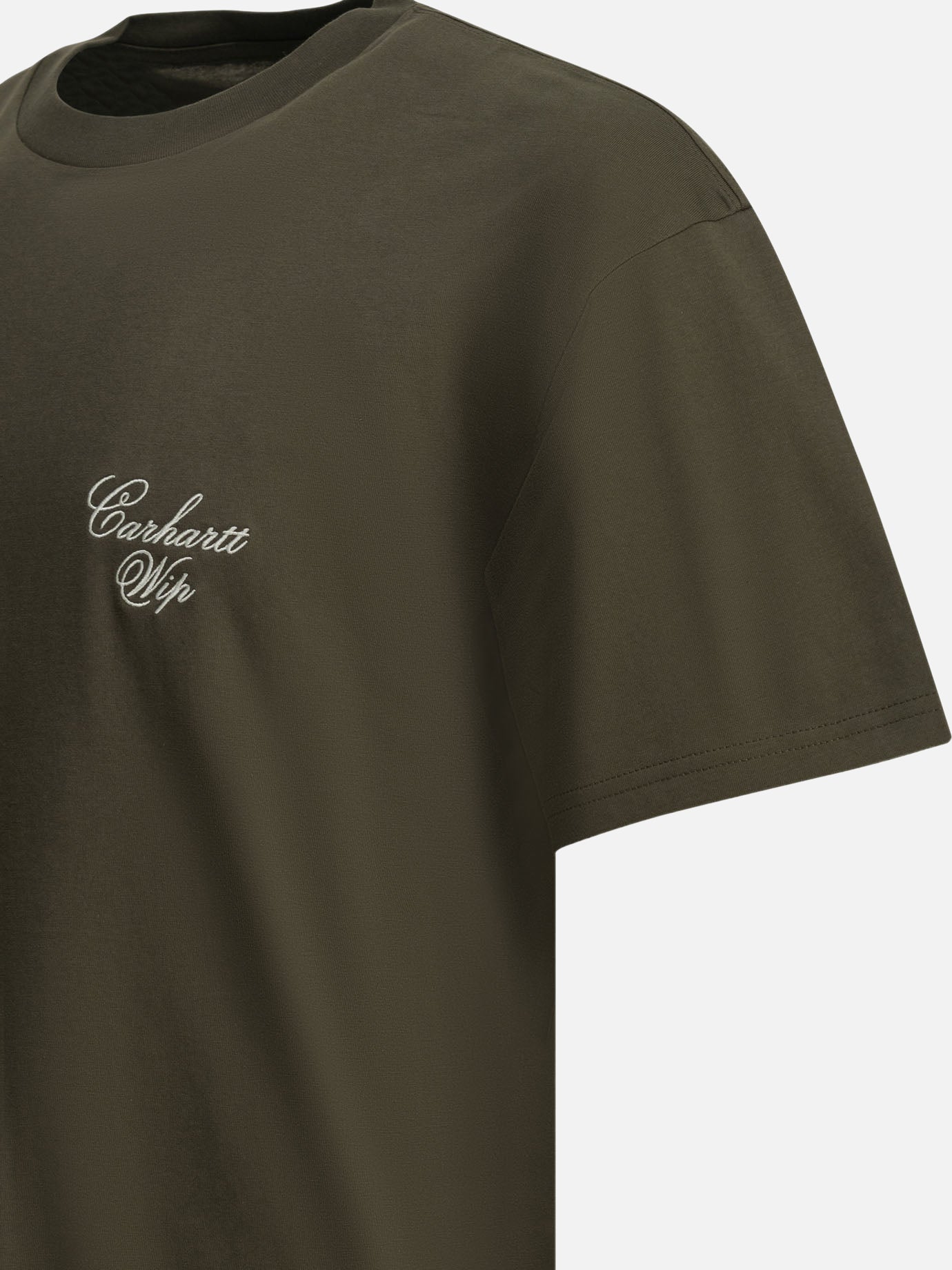 Crewneck t-shirts Logo Green - Carhartt WIP Men | PDP | VIETTI Online Store | Zoom-Modal_4